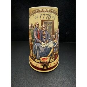 Miller High Life 1992 Birth of a Nation Beer Stein 1776 Series 2 Brazil 147267